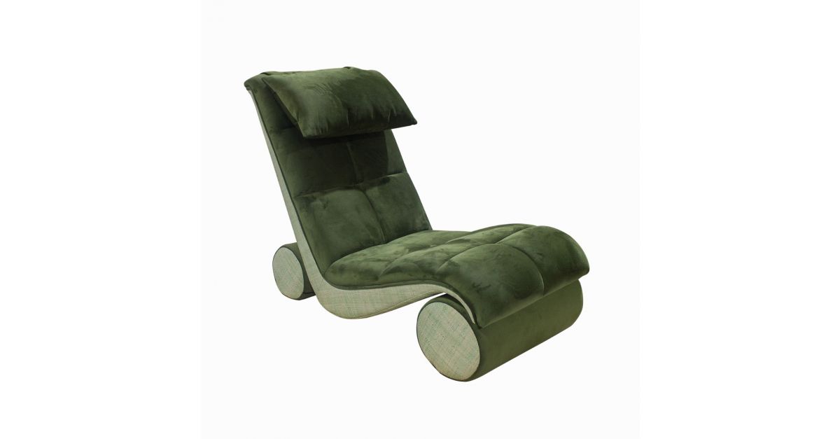 Chill WFH Couch Chair with Light Green Bolster shopITOOH