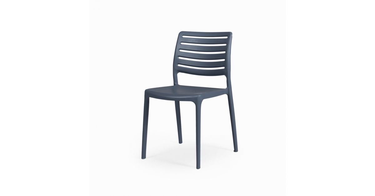 Gray Monoblock Olympia Bistro Dining Chair shopITOOH
