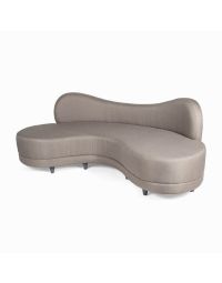 Gray 3-Seater Bean Sofa