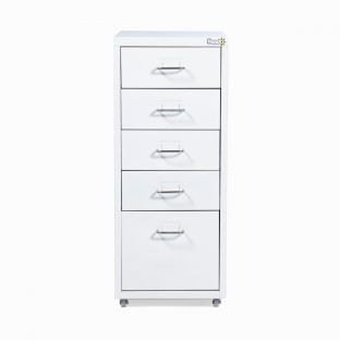 Audrey Stage 5-Layers Filing Cabinet-White