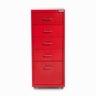 Audrey Stage 5-Layers Filing Cabinet-Red