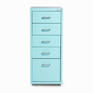 Audrey Stage 5-Layers Filing Cabinet-Teal