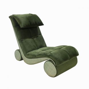 Chill WFH Couch Chair with Light Green Bolster