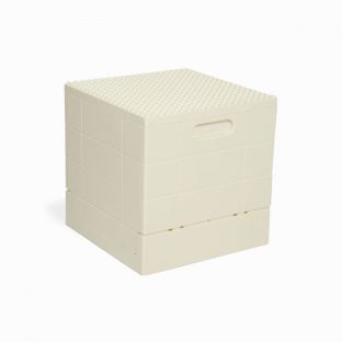 Shimoyama White Lego Bricks Foldable Toy Box