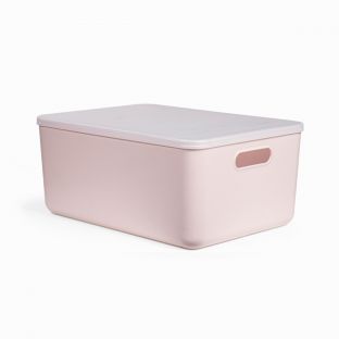 Shimoyama Pink Plastic Storage Box with Handle 