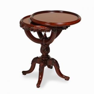 Traditional Globe Base Circular End | Accent Tray Table