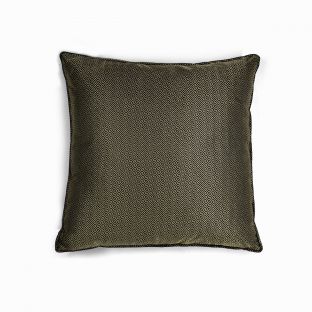 Greek Key Black & Gold Silk Pillow Line-square M