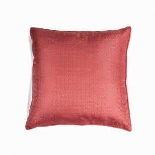 Greek Key Pink Silk Pillow Line-square L