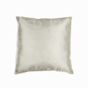 Greek Key White Silk Pillow Line-square L