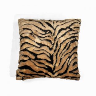 Tiger Print Fur Pillow Line-square L