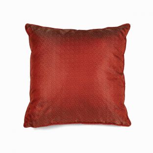 Greek Key Orange Silk Pillow