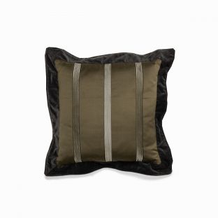 Olive Green with Black Combination Pillow