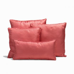 Greek Key Pink Silk Pillow Line