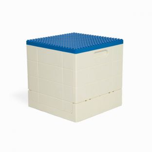 Shimoyama Blue Lego Bricks Foldable Toy Box
