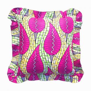 Ruffled Fruity Leaves Pillow Cover