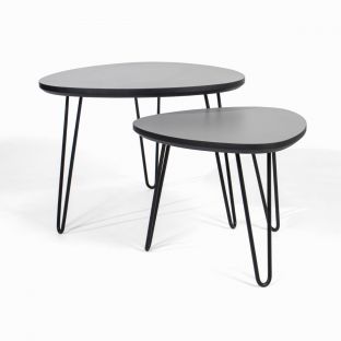 Adelaide Grey Wood Nesting Tables (Set of 2)