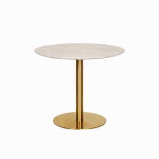 Halo Design Queen Dining Table (Black, Gold)-Gold