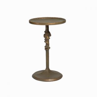 Oyster Bronze Round Metal Side Table