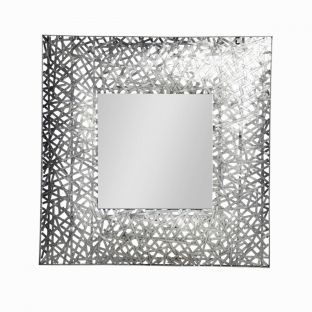 Silver Tensile Galvanized Square Mirror