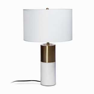 Cara Bedside Table Lamp (White) Shade