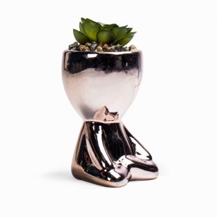 Rose Gold Ceramic Plant Vase II