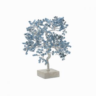 Eastwood Blue Mirrorized Tempered Glass Bonzai Tree (12in, 16in)	