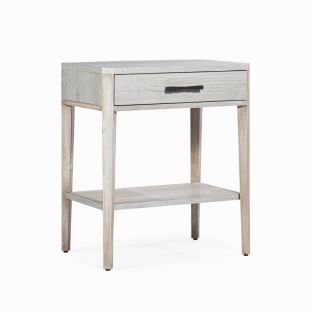 Grace White Ash Night Table with Drawer