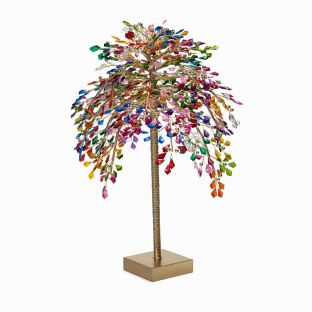 Multicolor Diamond Beads Table Top Tree 22in