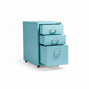Scarlett Stage 3-Layer Filing Cabinet-Teal