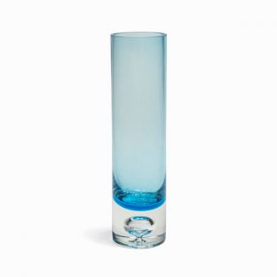 Amara Cylinder Glass Flower Vase Blue