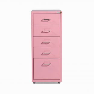 Audrey Stage 5-Layers Filing Cabinet-Pink
