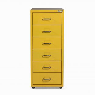Audrey Stage 6-Layers Filing Cabinet-Yellow