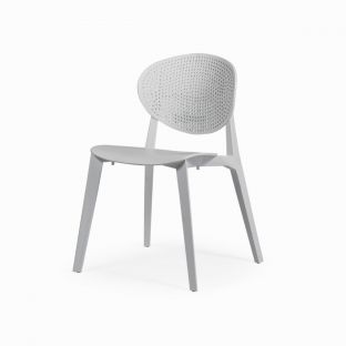 White Monoblock Aversa Chair