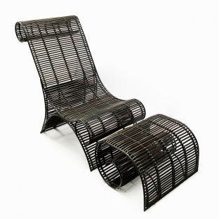 Banig All-Weather Lounger Chair with Footstool