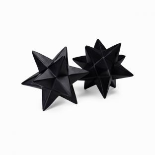 Black Stellated Icosahedron Resin (Set of 2)