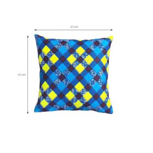 Blue Chocolate Pie Pillow Cover-Square S