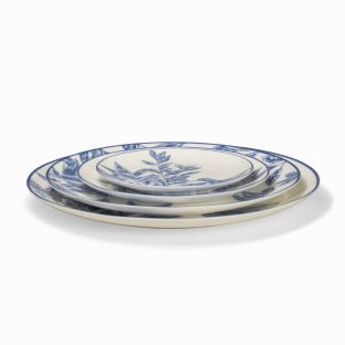 Blue Hummingbird Dinner Plate Set