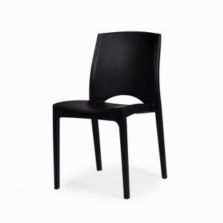 Black Monoblock Brooklyn Chair