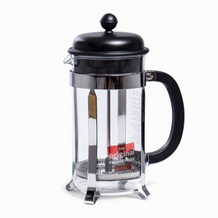 Bodum Caffettiera Black Coffee Maker With Plastic Lid (8-cup)-M