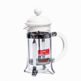 Bodum Caffettiera White Coffee Maker With Plastic Lid (3-cup, 8-cup)