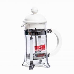 Bodum Caffettiera White Coffee Maker With Plastic Lid (3-cup)-S