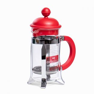 Bodum Caffettiera Red Coffee Maker With Plastic Lid (3-cup, 8-cup)