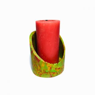 Chartreuse Candle Holder