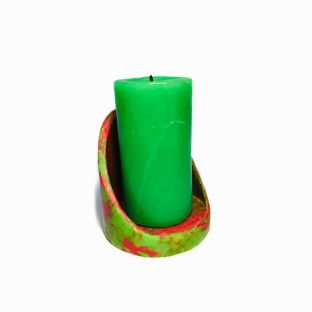 Red & Green Candle Holder