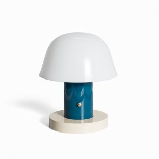 Elegant Blue Mushroom Lamp