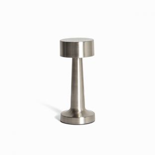 Metallic Silver Table Lamp