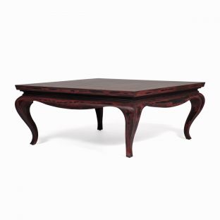 Curved Leg Coffee Table in Solid Mahogany Wood
