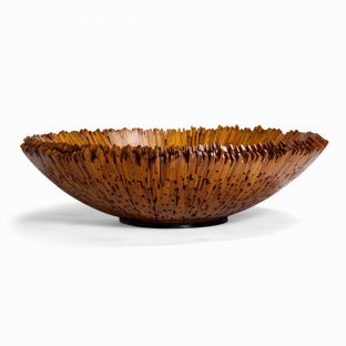 Decorative Bowl in Honey Brown Finish