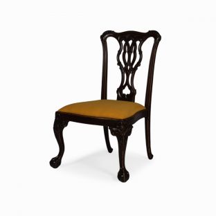 Faithful Reproduction Chippendable all Solid Wood Side Chair