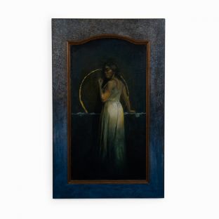 Diwata of The Night, oil painting on wood